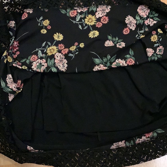 Style & Co (Macy’s) Floral Net Handkerchief Hem Dress L - Picture 7 of 8